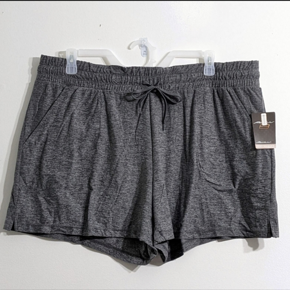 Women's Moisture Wicking Shorts, Size XXXL, Grey Shorts, Running Shorts